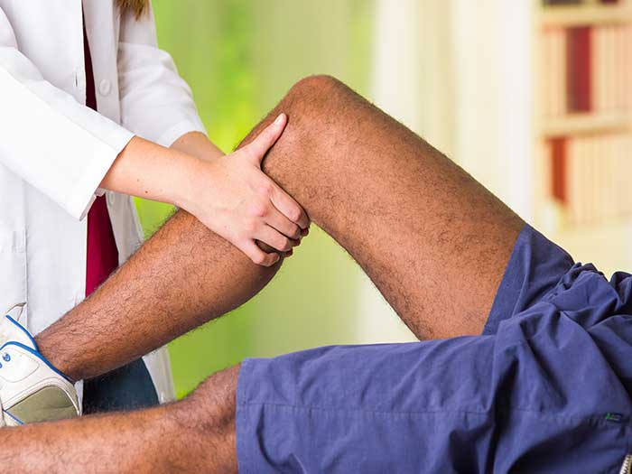 Physiotherapy treatment for a knee